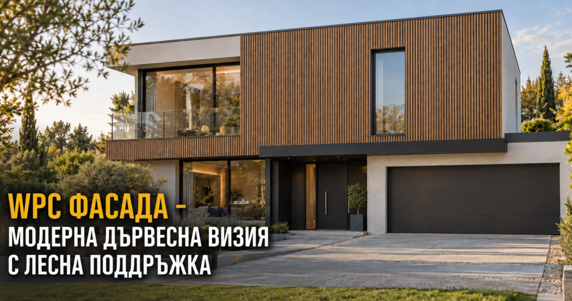 Модерна къща с WPC фасада – обложка на статия